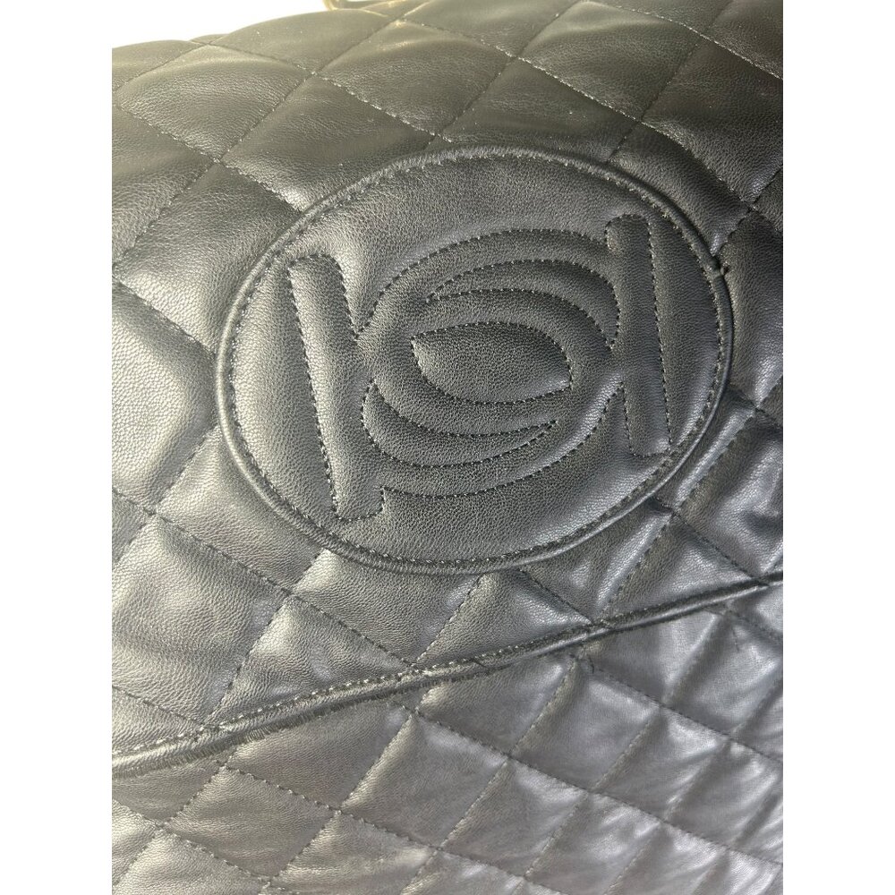 Bebe Los Angeles Back Pack Black Quilted Side Zip Purse - Picture 3 of 14